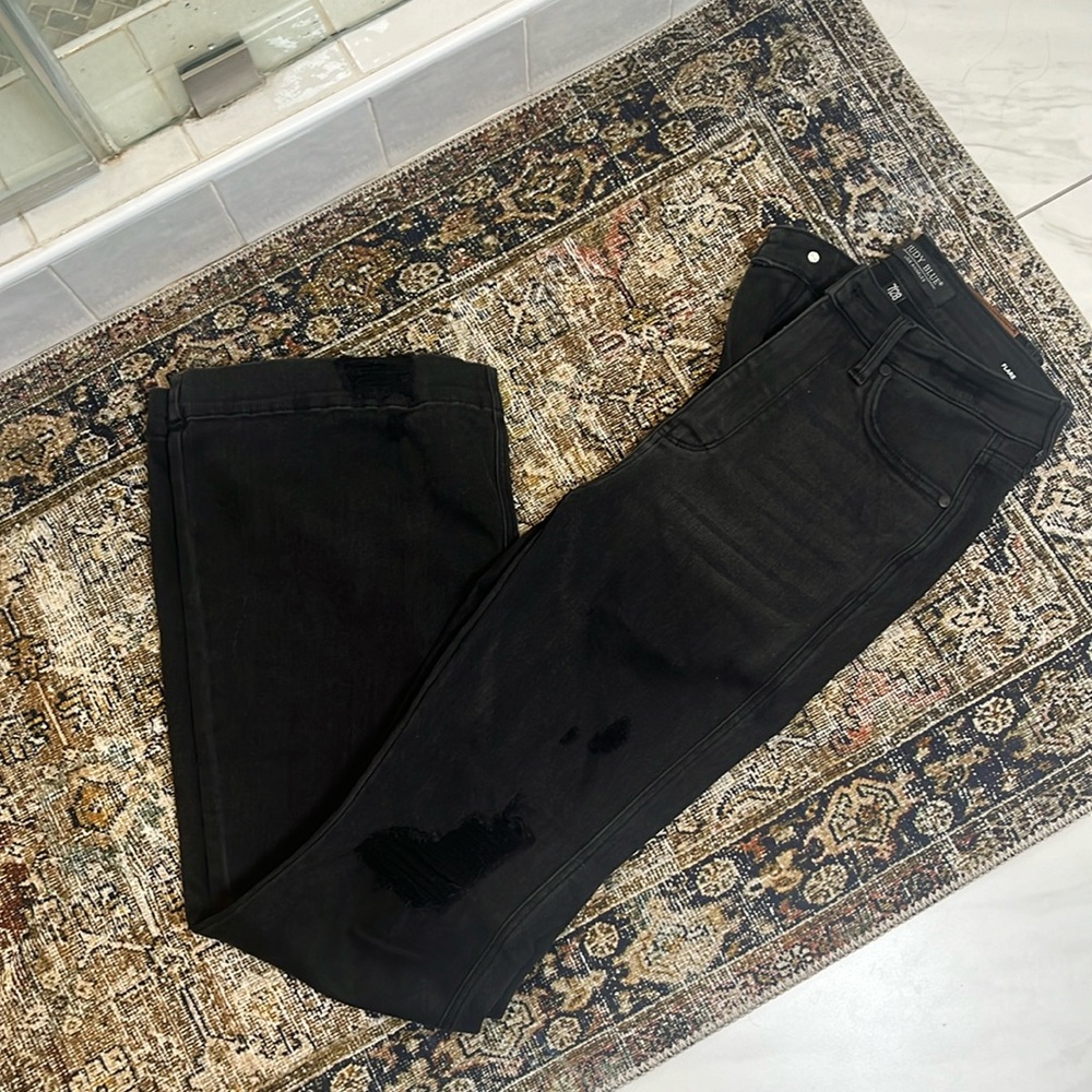 Judy blue black distressed flare